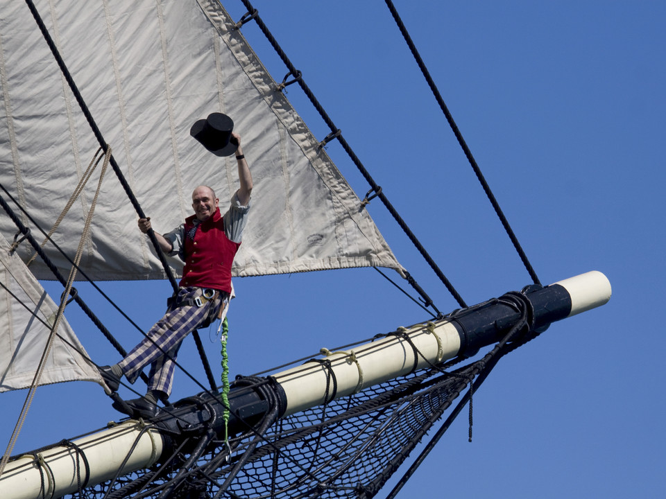 Ahoy from the bow of The Friendship of Salem