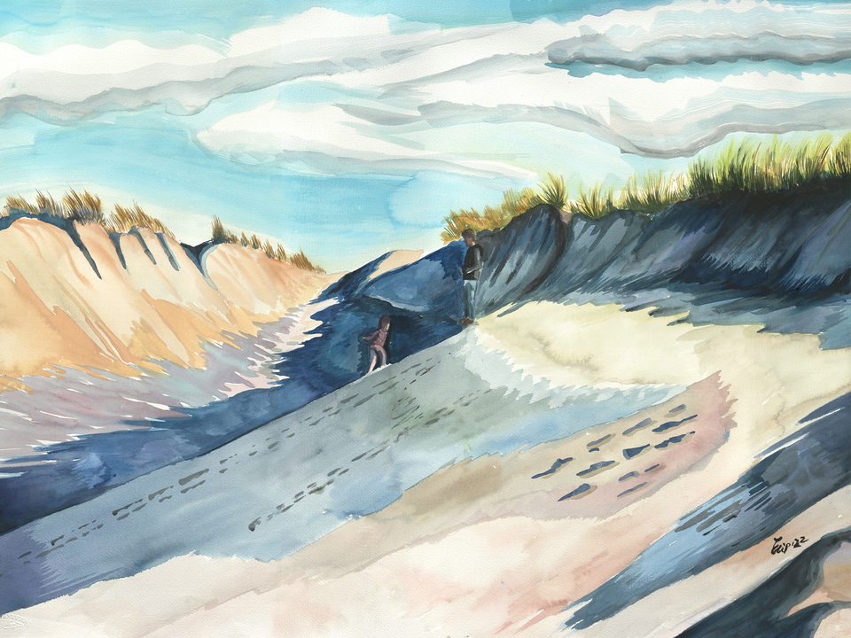  "Father and Child in the Dunes"