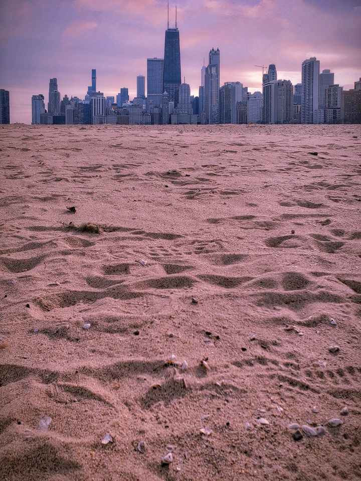 Chicago Skyline from the Sand