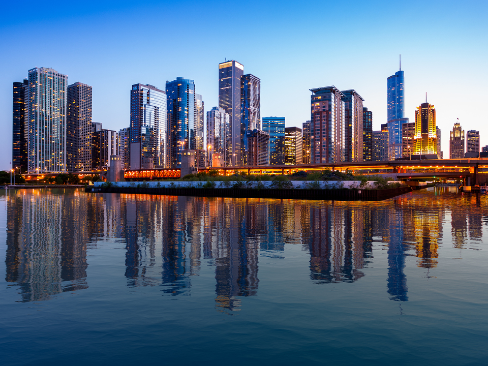 Dusk Reflections over Chicago #2